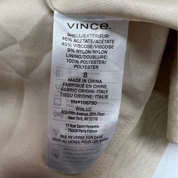VINCE Drapey Double Breasted Blazer in Cream Size 8 New With Tags - Picture 10 of 16